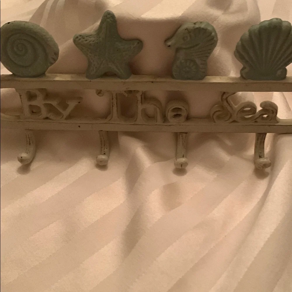 Cream and Teal Green “By The Sea” 🌊 Wall Hooks Decor